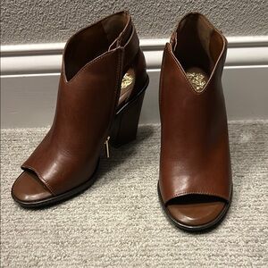 Vince Camuto Brown Leather Heeled Boots